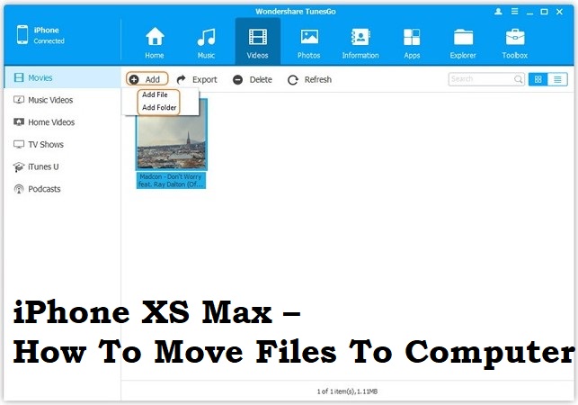 iPhone XS Max – How To Move Files To Computer
