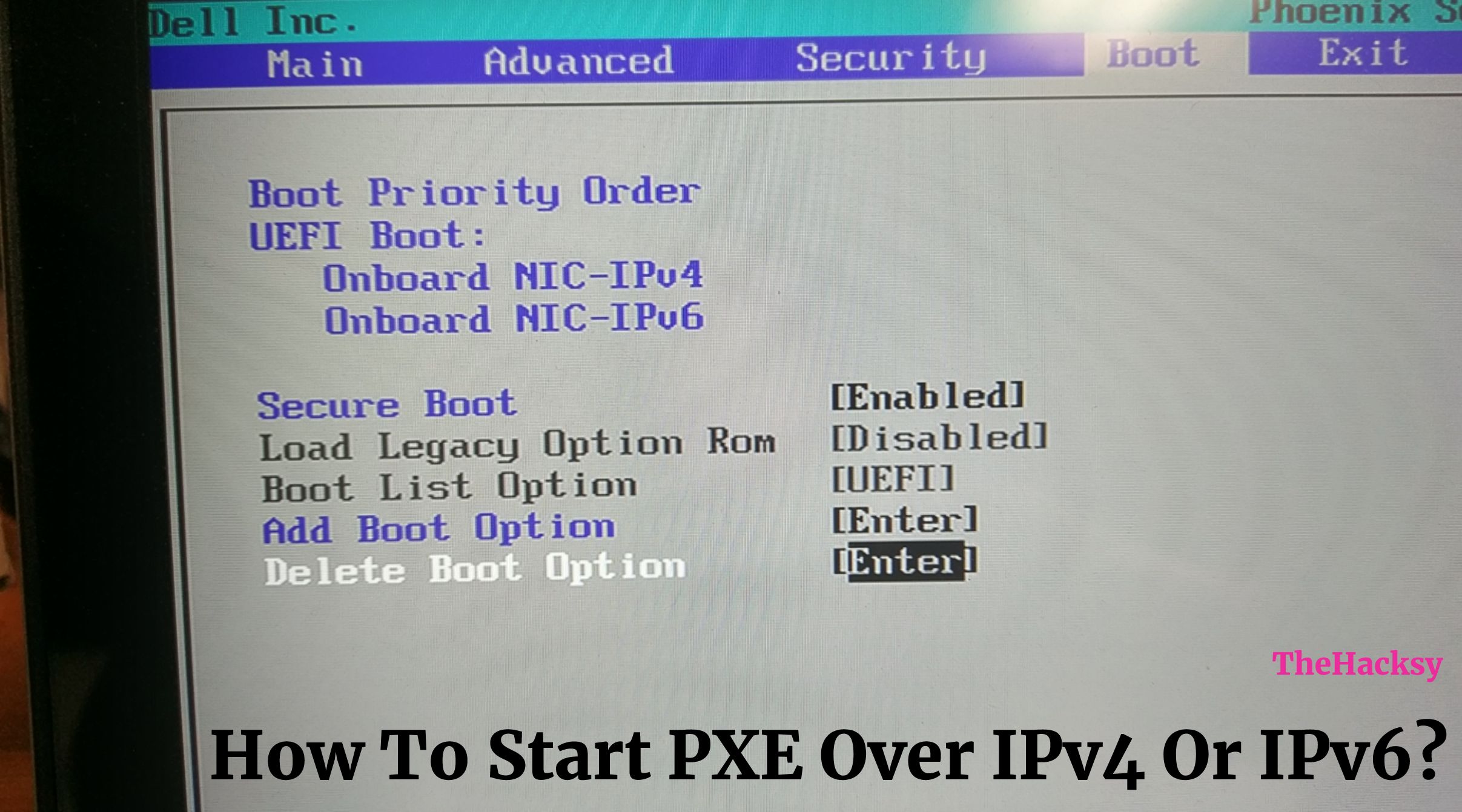 Start PXE Over IPv4 Or IPv6